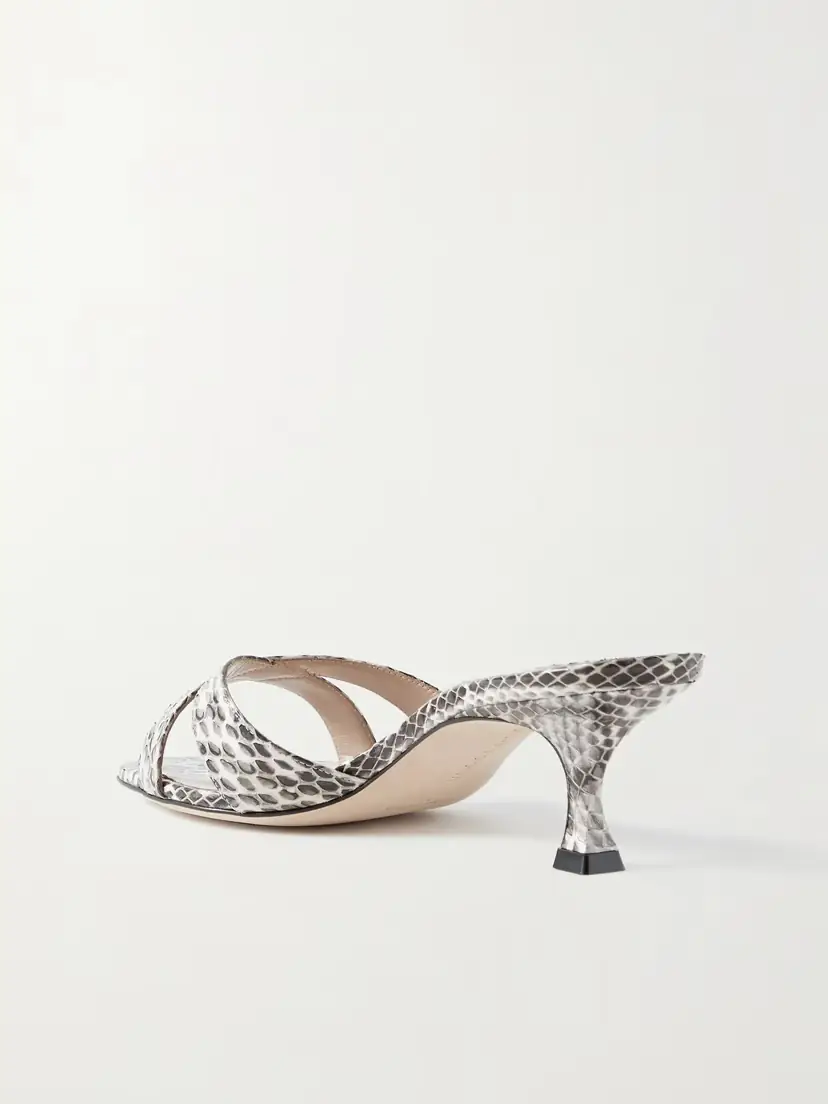 Manolo Blahnik Callamu 50 Elaphe Mules | Thumbnail 3