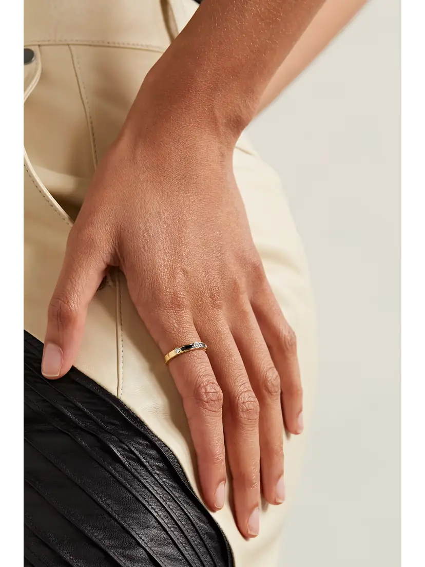 Viltier Rayon 18-karat Gold, Onyx And Diamond Ring | Thumbnail 2