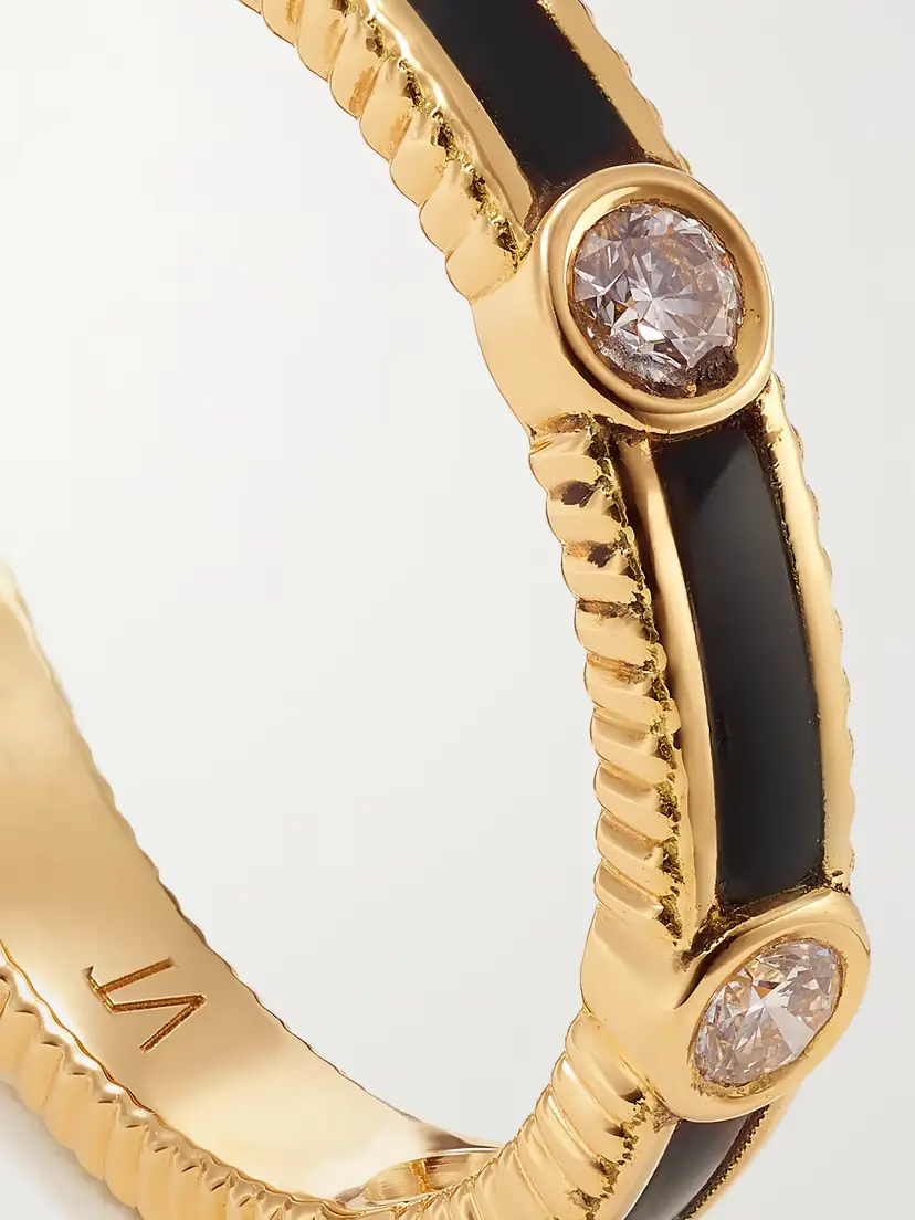 Viltier Rayon 18-karat Gold, Onyx And Diamond Ring | Thumbnail 4