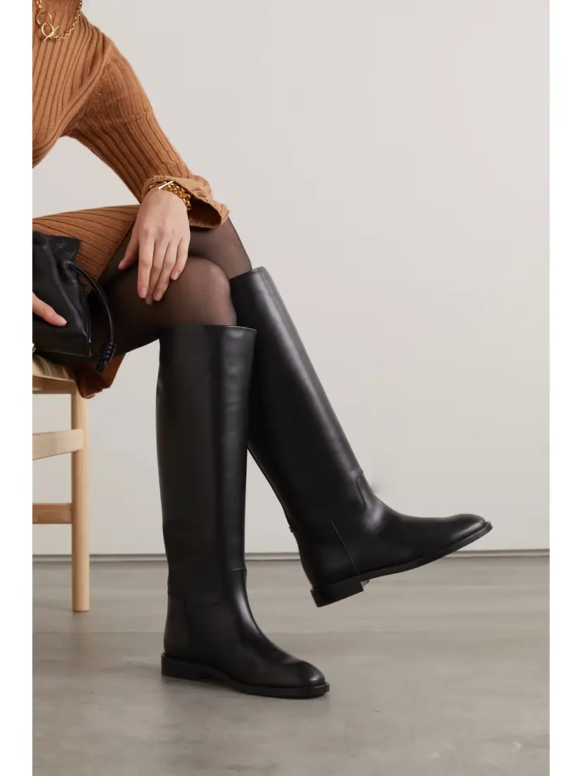 Loro Piana Decker Leather Knee Boots | Thumbnail 2