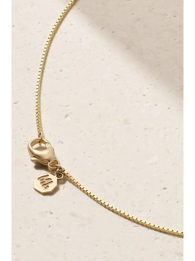Marlo Laz Initial Charm 14-karat Gold Diamond Necklace | Thumbnail 3 Marlo Laz Initial Charm 14-karat Gold Diamond Necklace | Thumbnail 3