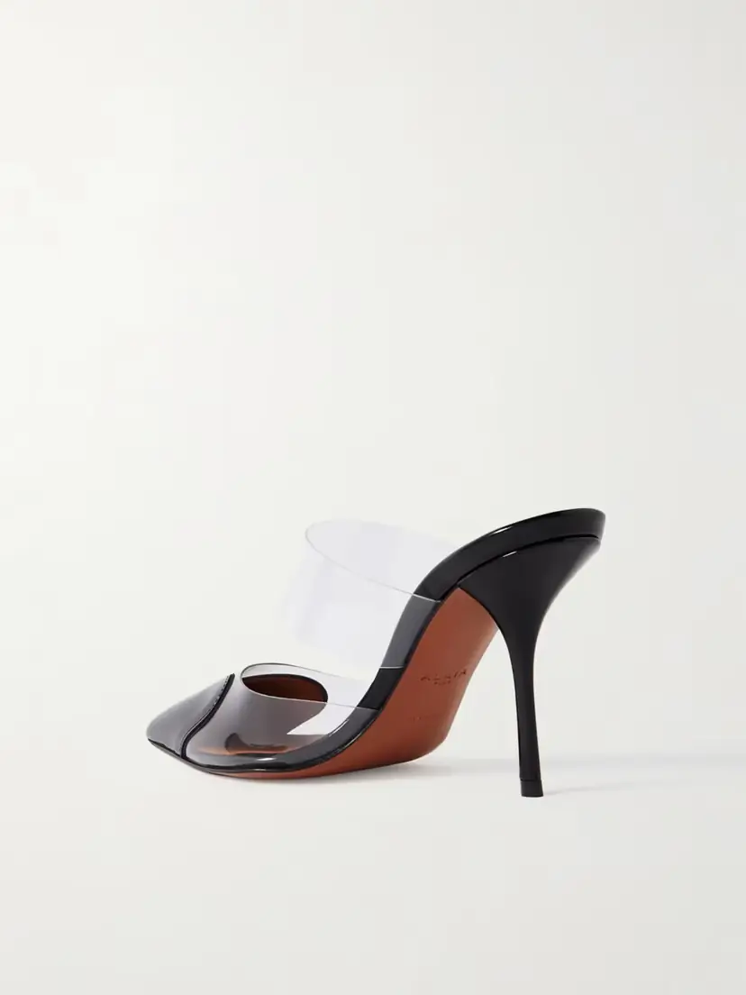 Alaïa Le Cœur 90 Pu And Patent-leather Mules | Thumbnail 3