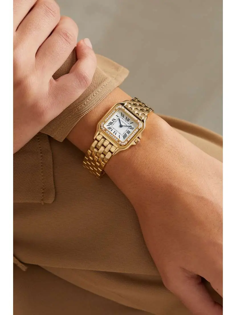Cartier Panthère De Medium 27mm 18-karat Gold Diamond Watch | Thumbnail 2 Cartier Panthère De Medium 27mm 18-karat Gold Diamond Watch | Thumbnail 2