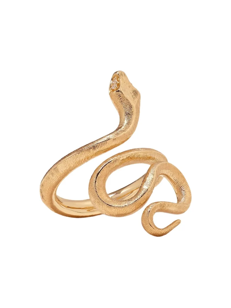 Snake Medium 18-karat Gold Diamond Ring
