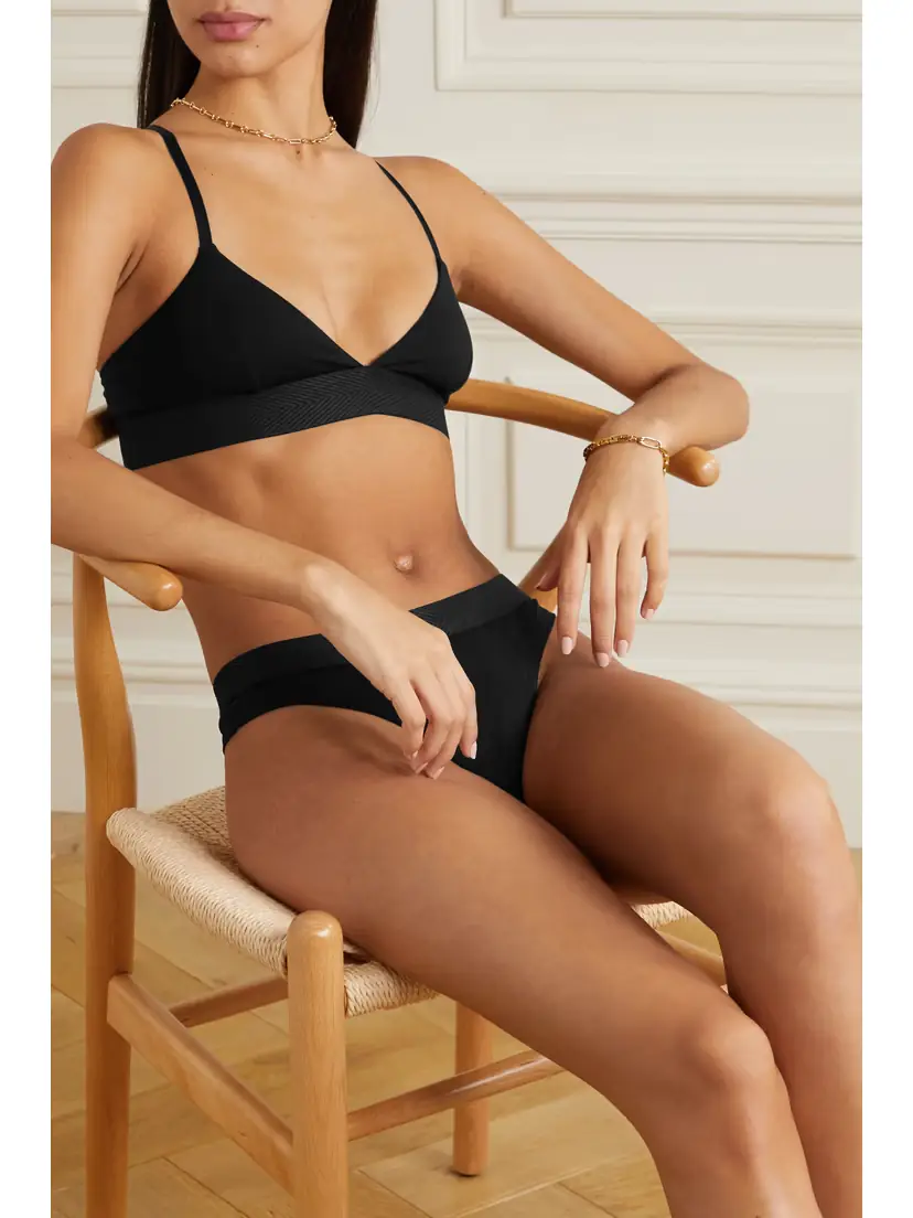 CDLP + Net Sustain Stretch-tencel Lyocell Soft-cup Triangle Bra | Thumbnail 2