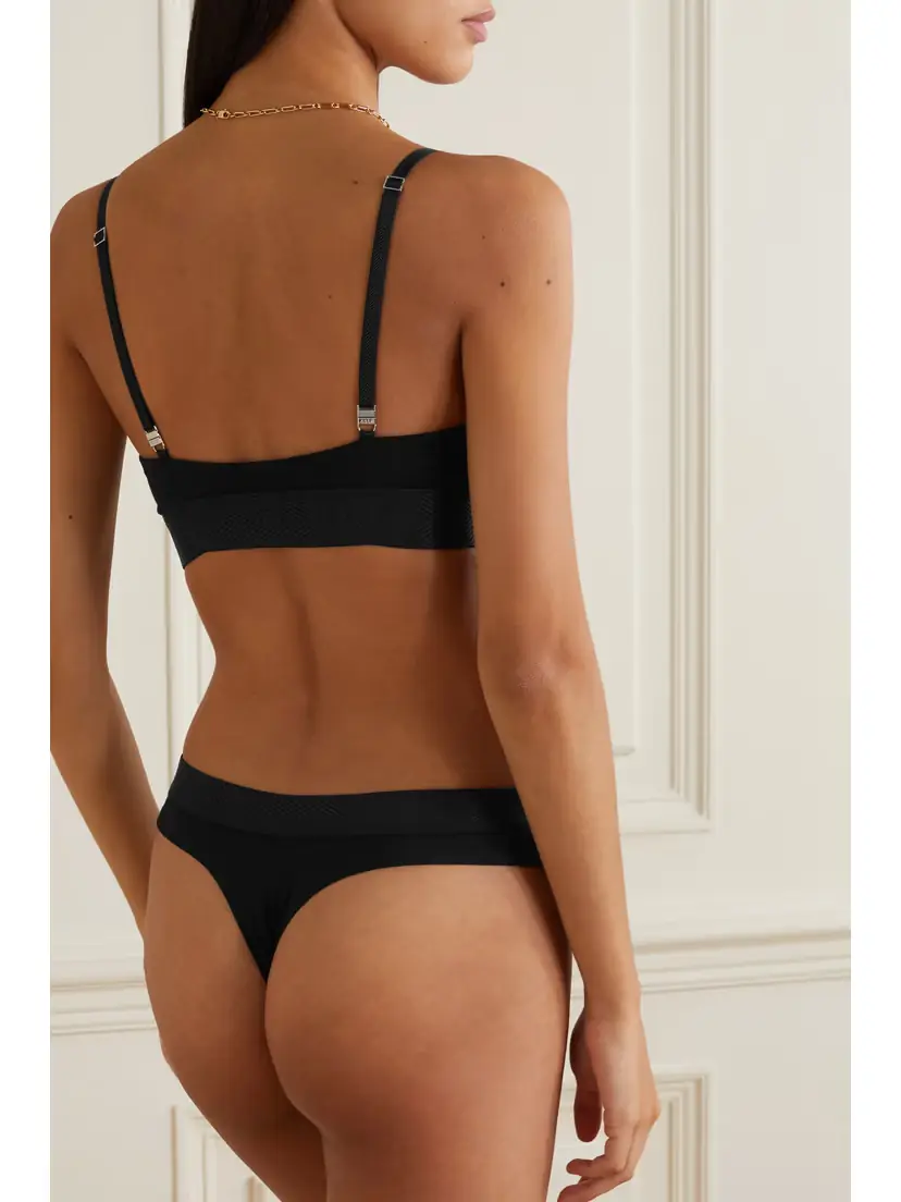 CDLP + Net Sustain Stretch-tencel Lyocell Soft-cup Triangle Bra | Thumbnail 3