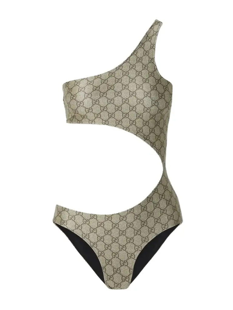 Gucci One-shoulder Cutout Swimsuit | Image 1 Gucci One-shoulder Cutout Swimsuit | Image 1