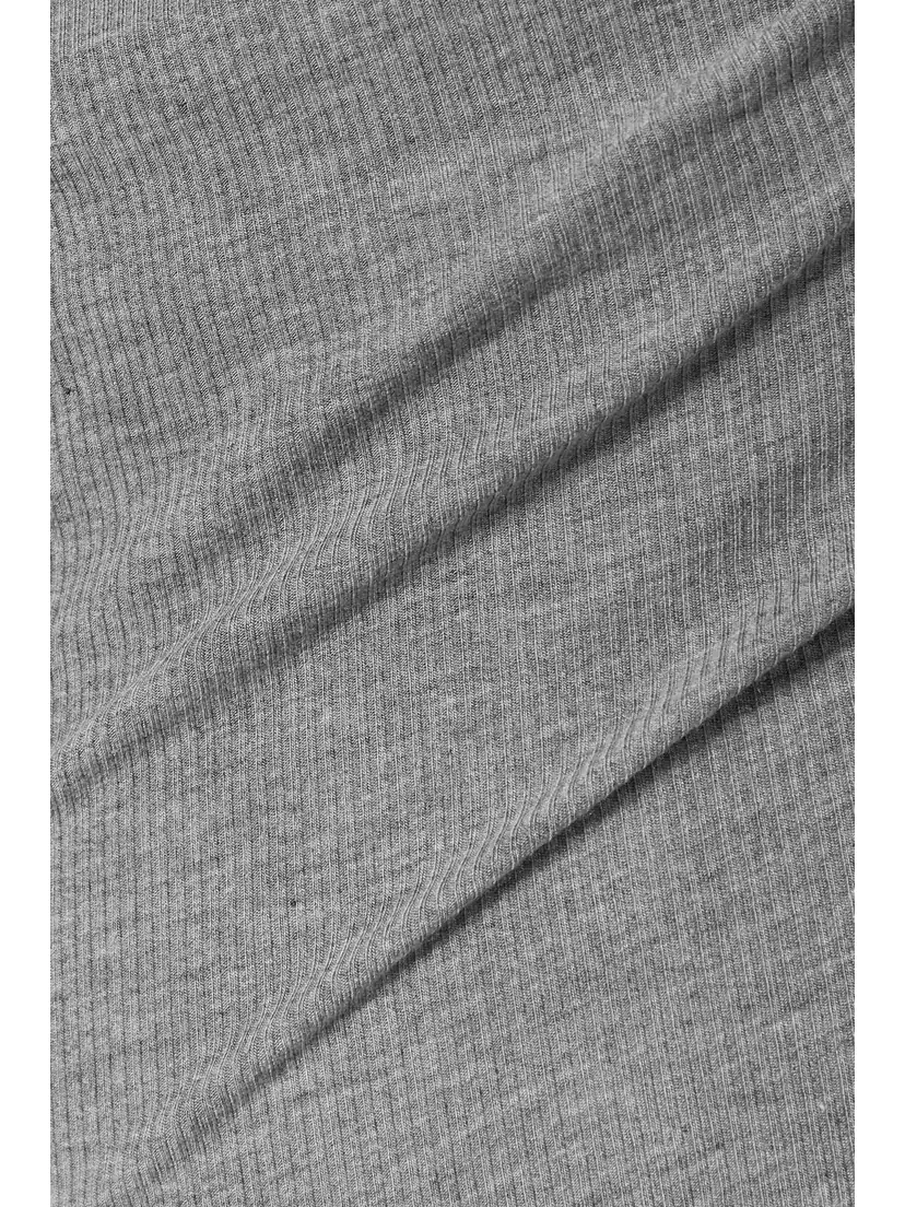 Skims Soft Lounge Ribbed Long Stretch-modal Slip Dress - Heather Grey | Thumbnail 4