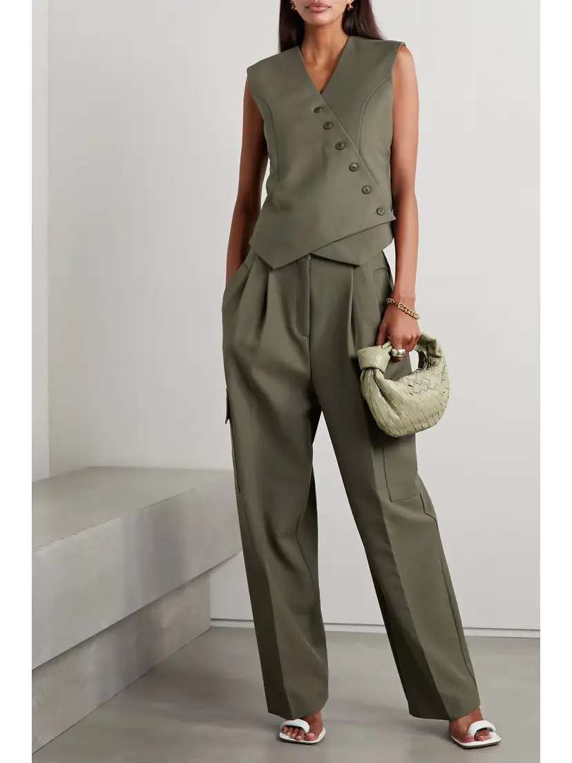 The Frankie Shop Maesa Pleated Woven Wide-leg Cargo Pants | Thumbnail 2 The Frankie Shop Maesa Pleated Woven Wide-leg Cargo Pants | Thumbnail 2