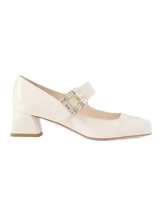 Très Vivier 45 Crystal-embellished Patent-leather Mary Jane Pumps Très Vivier 45 Crystal-embellished Patent-leather Mary Jane Pumps