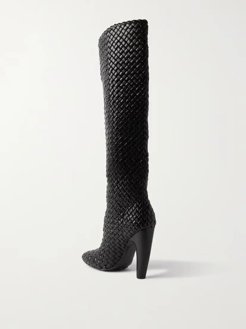 Bottega Veneta Mini Lido Intrecciato Leather Knee Boots | Thumbnail 3 Bottega Veneta Mini Lido Intrecciato Leather Knee Boots | Thumbnail 3