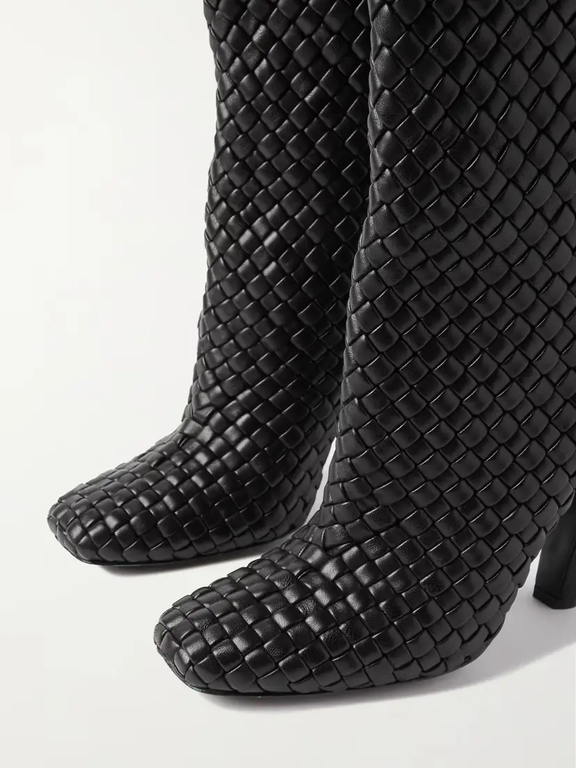 Bottega Veneta Mini Lido Intrecciato Leather Knee Boots | Thumbnail 4 Bottega Veneta Mini Lido Intrecciato Leather Knee Boots | Thumbnail 4