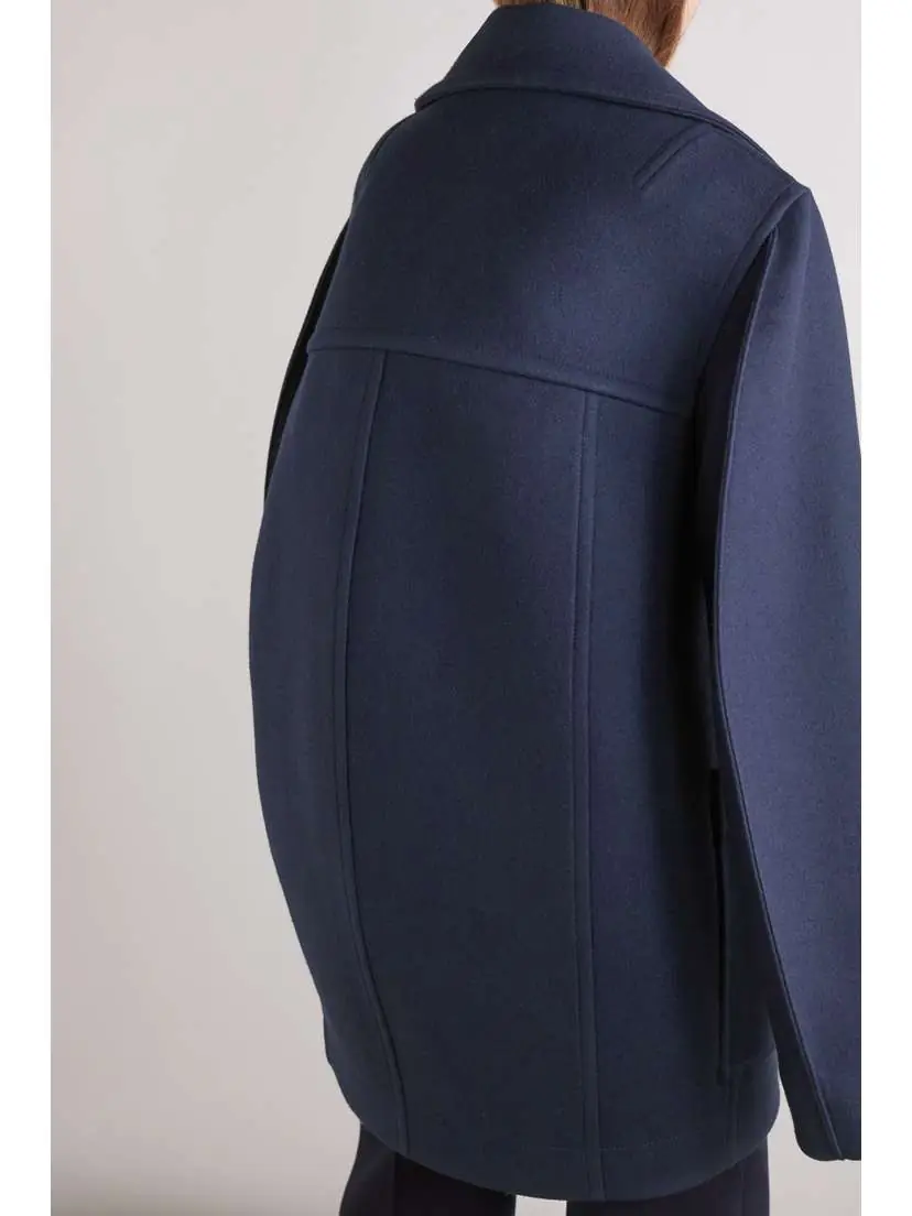 Bottega Veneta Double-breasted Paneled Wool-blend Felt Coat | Thumbnail 4 Bottega Veneta Double-breasted Paneled Wool-blend Felt Coat | Thumbnail 4