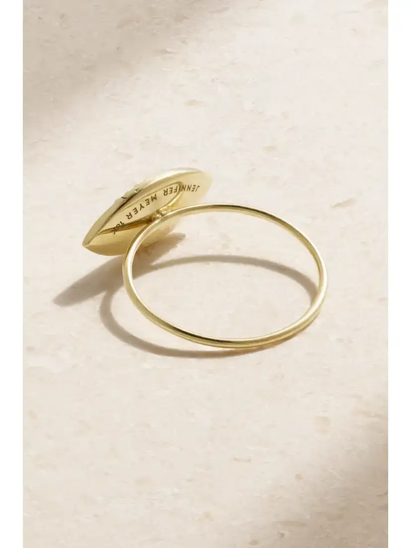 Jennifer Meyer Medium Evil Eye 18-karat Gold, Diamond And Emerald Ring | Thumbnail 3 Jennifer Meyer Medium Evil Eye 18-karat Gold, Diamond And Emerald Ring | Thumbnail 3