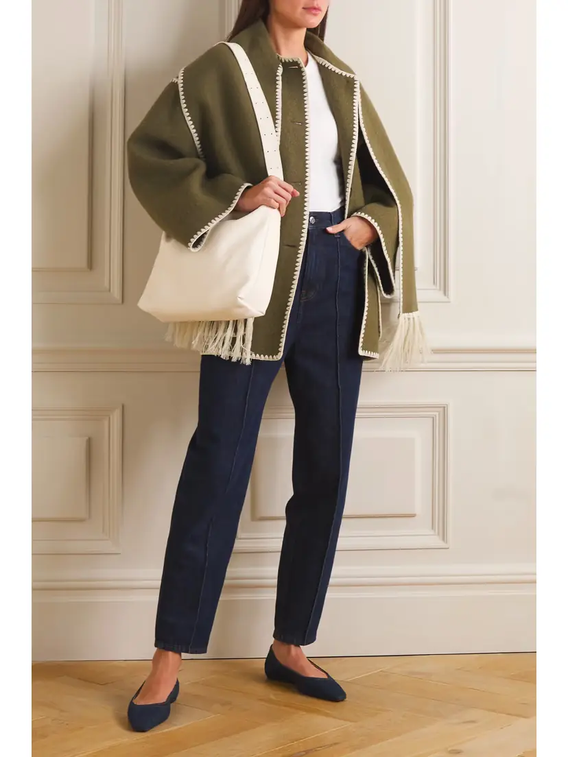 TOTEME Draped Fringed Wool-blend Jacket | Thumbnail 2