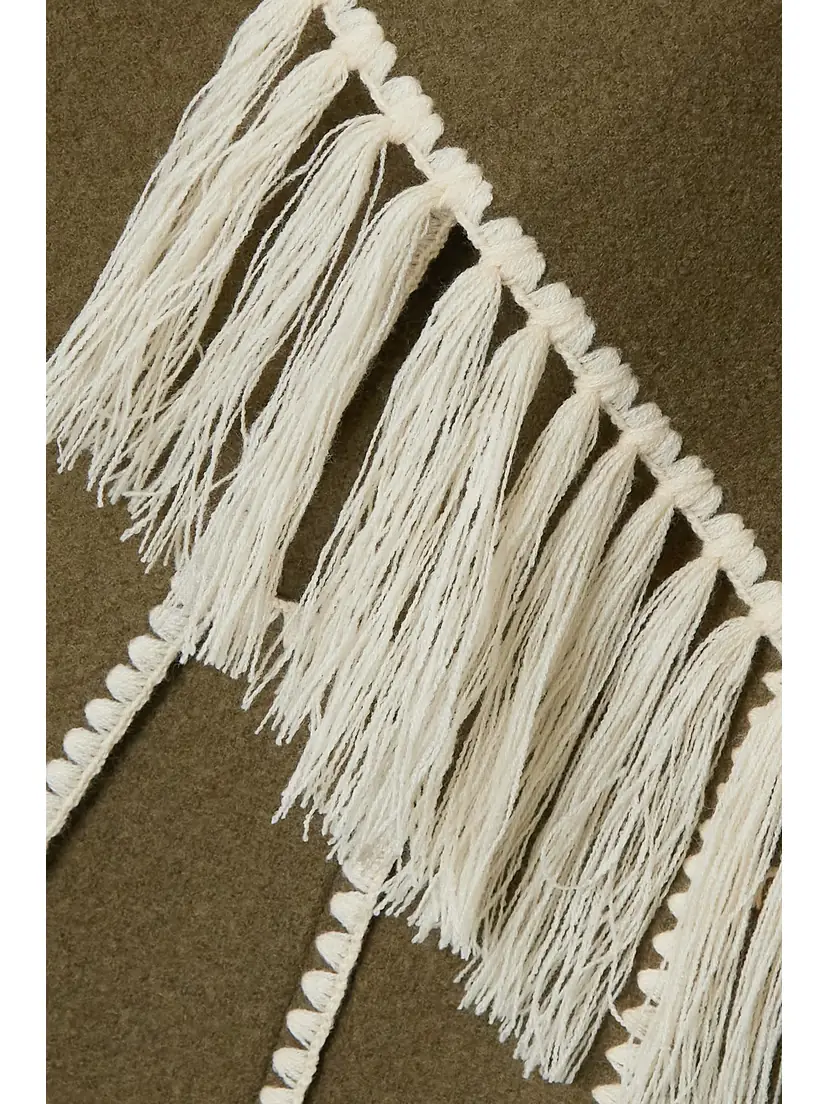 TOTEME Draped Fringed Wool-blend Jacket | Thumbnail 5