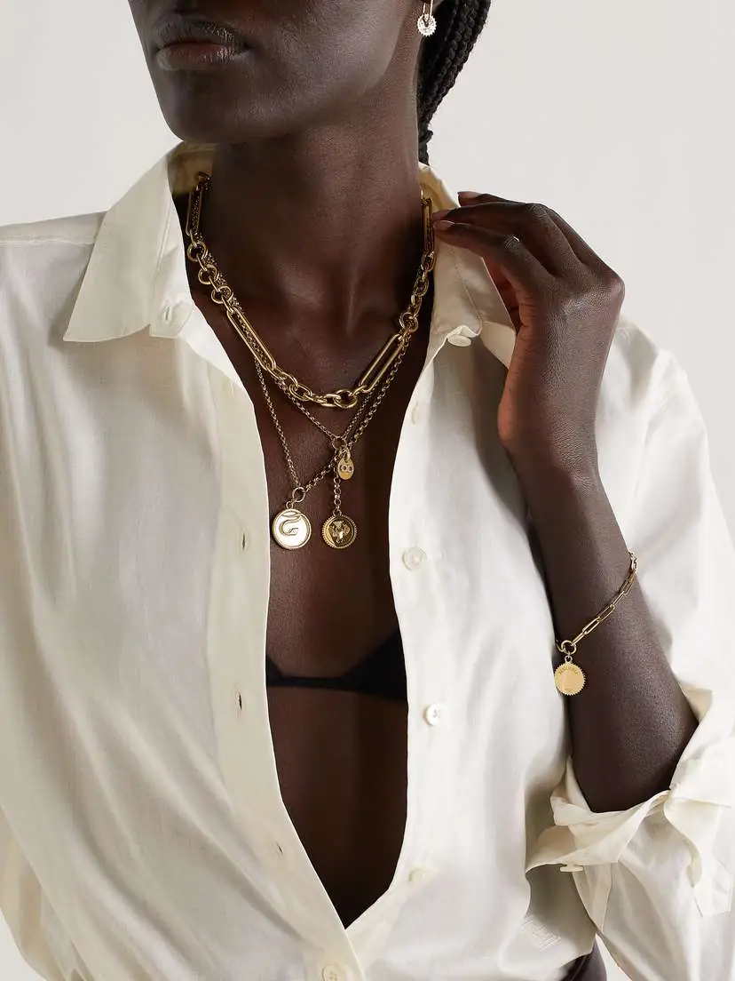 Foundrae Wholeness 18-karat Gold, Enamel And Diamond Necklace | Thumbnail 2 Foundrae Wholeness 18-karat Gold, Enamel And Diamond Necklace | Thumbnail 2