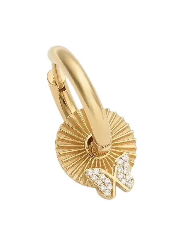 Reverie 18-karat Gold Diamond Single Hoop Earring