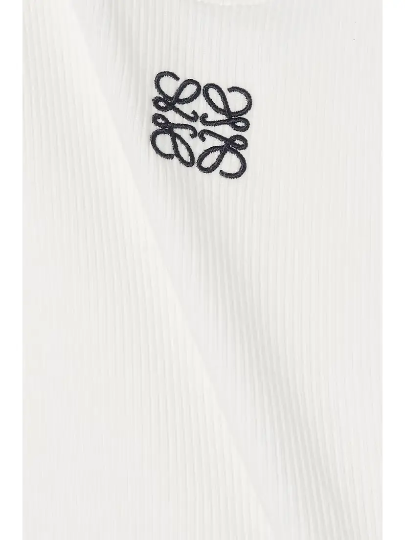 Loewe Embroidered Ribbed Stretch-cotton Tank | Thumbnail 5