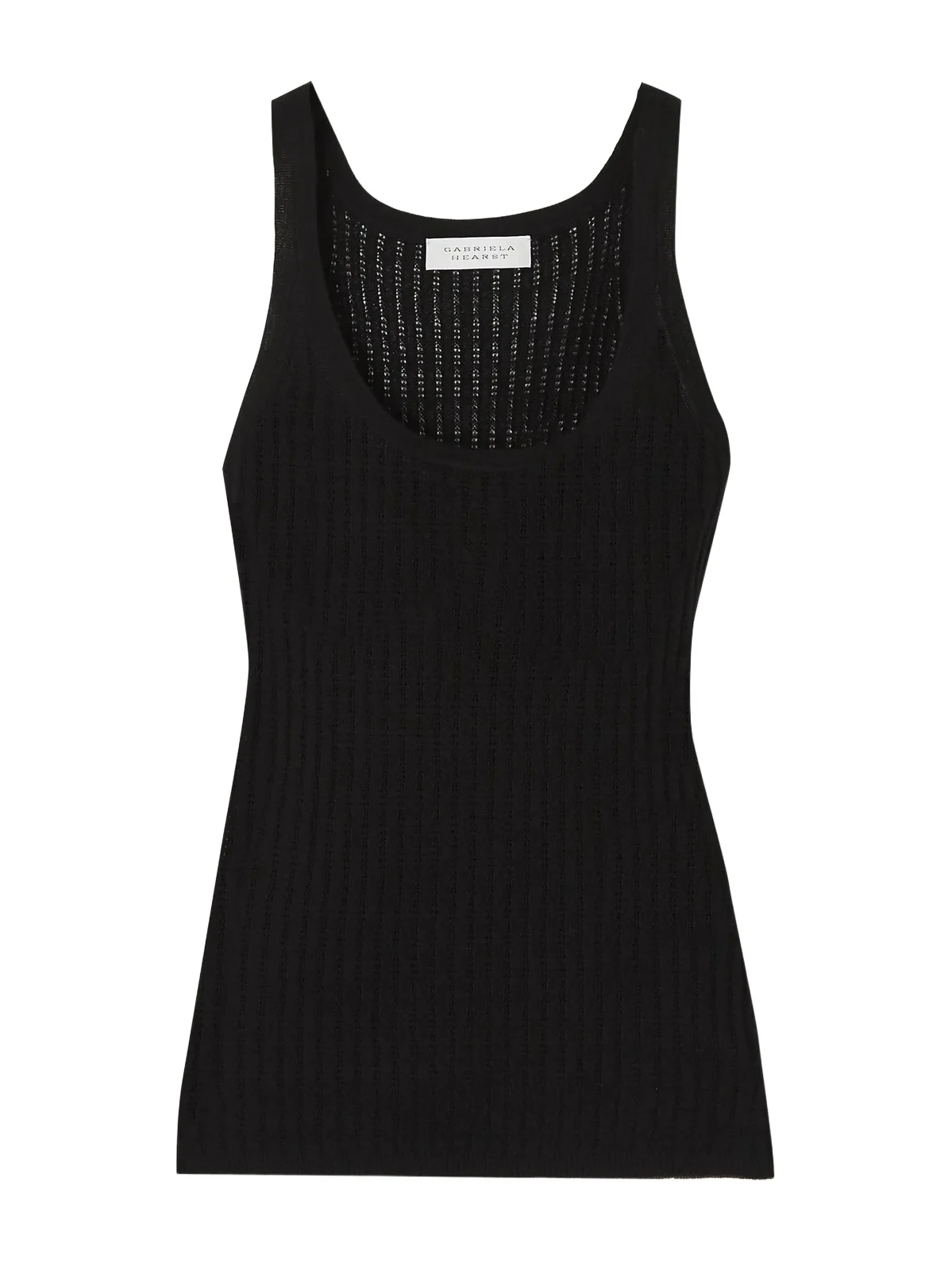 Nevin Pointelle-knit Cashmere And Silk-blend Tank - Black Nevin Pointelle-knit Cashmere And Silk-blend Tank - Black