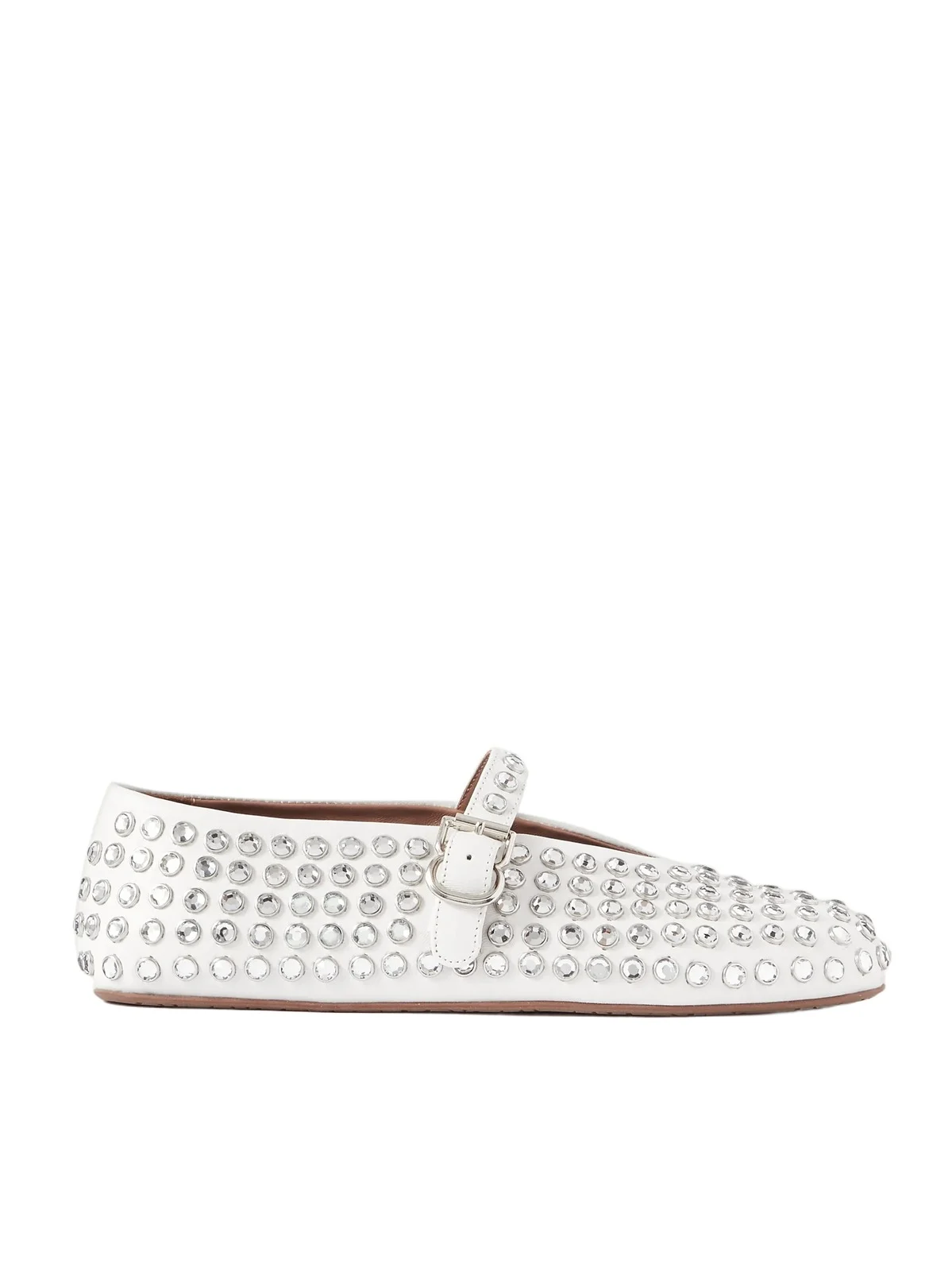 Crystal-embellished Leather Ballet Flats Crystal-embellished Leather Ballet Flats