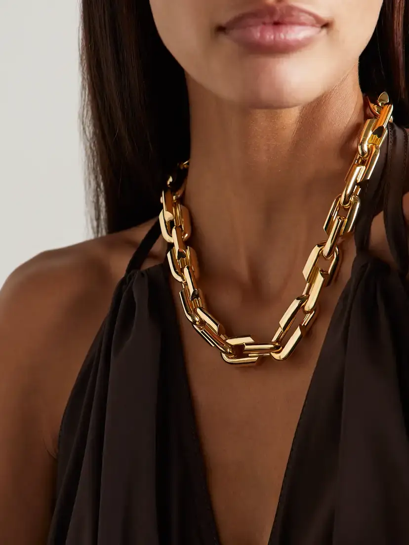 Foundrae Oversized Strong Hearts 18-karat Gold Necklace | Thumbnail 2