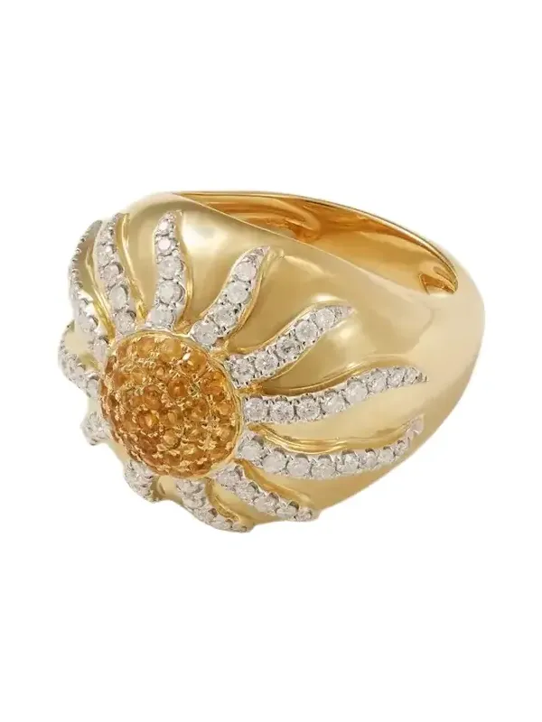 18-karat Gold, Citrine And Diamond Ring