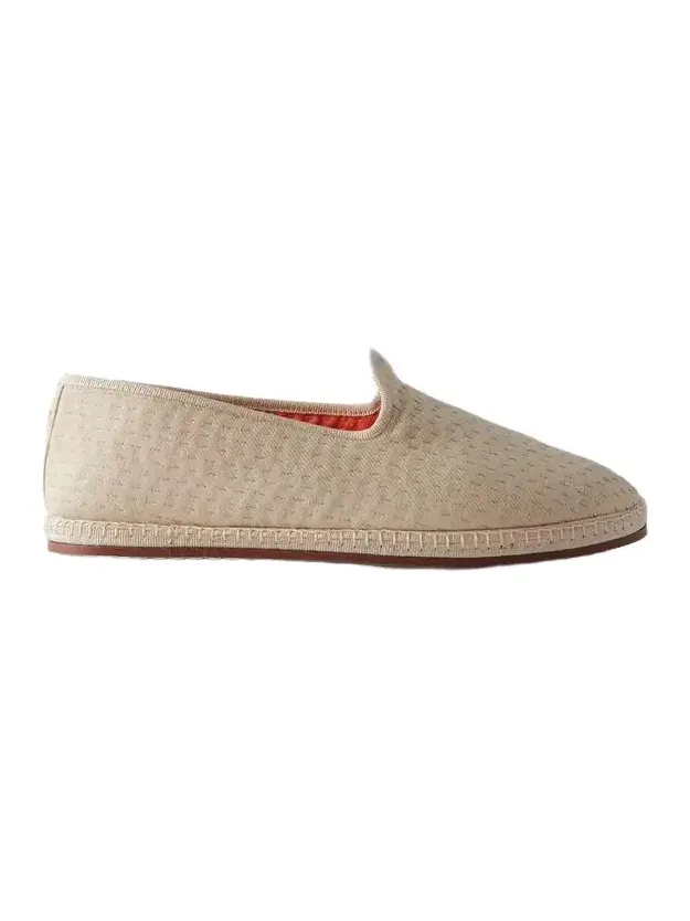 Loro Piana Laguna Furlane Matelassé Linen-canvas Slippers