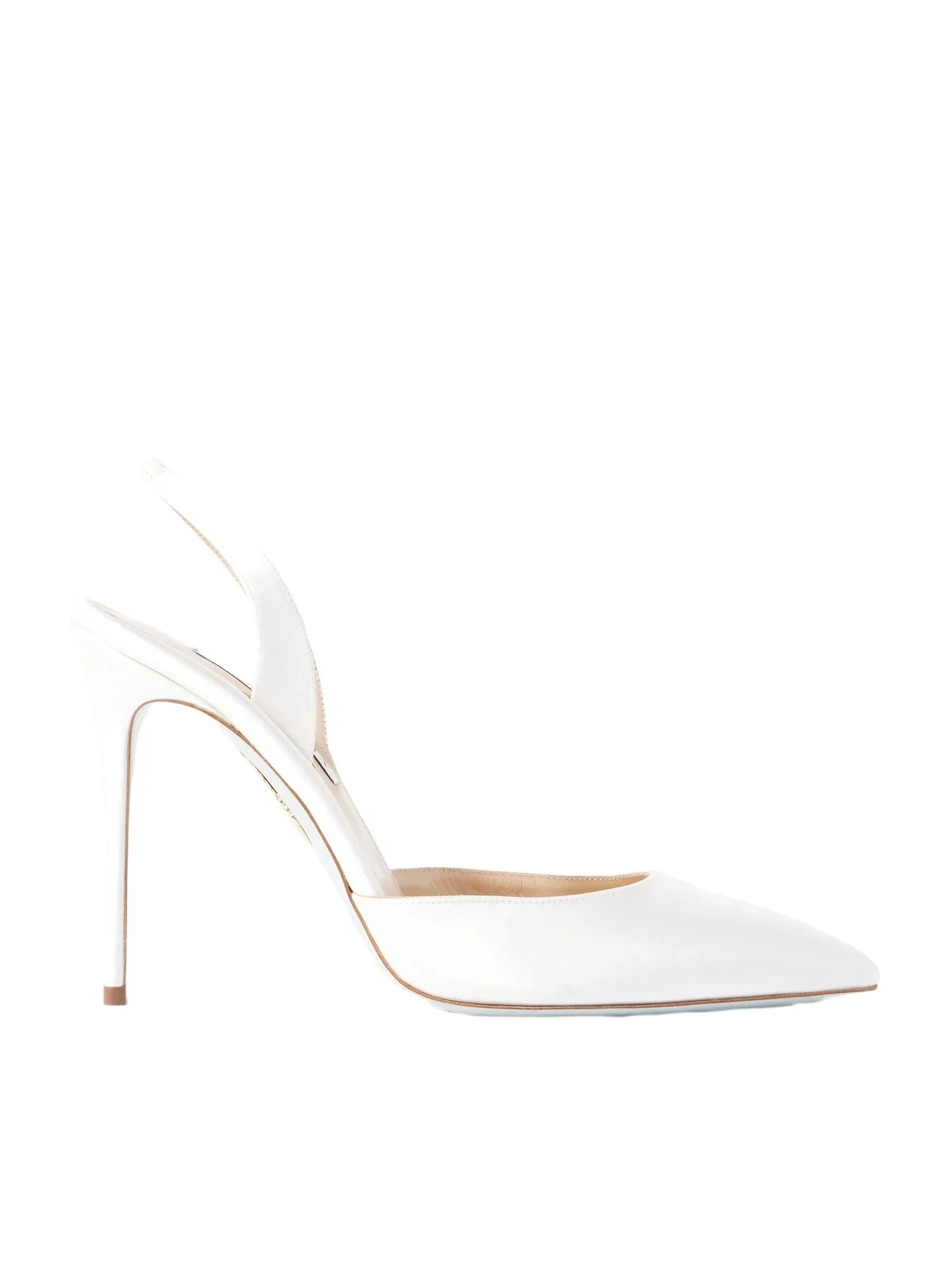 Aquazzura So Nude 105 Satin Slingback Pumps