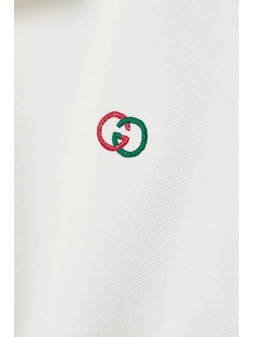 Gucci Cropped Striped Cotton-piqué Top | Thumbnail 4 Gucci Cropped Striped Cotton-piqué Top | Thumbnail 4