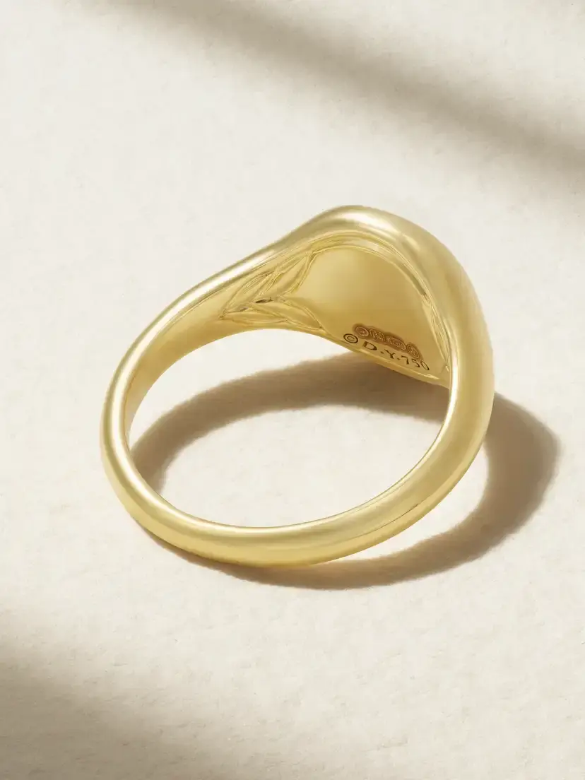 David Yurman Initial 18-karat Gold Diamond Pinky Ring | Thumbnail 3