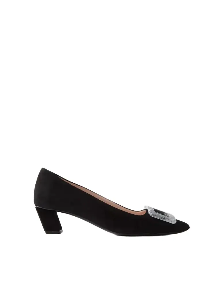 Roger Vivier Belle Vivier 45 Embellished Suede Pumps