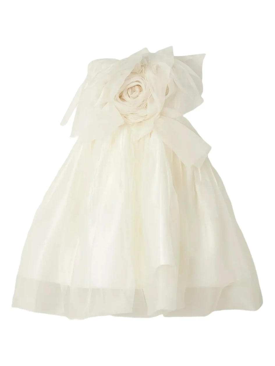 Lottie Strapless Appliquéd Silk-organza Mini Dress Lottie Strapless Appliquéd Silk-organza Mini Dress