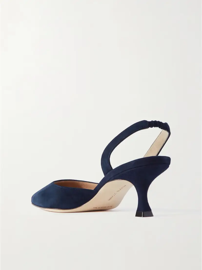 Manolo Blahnik Carolyne 50 Suede Slingback Pumps | Thumbnail 3 Manolo Blahnik Carolyne 50 Suede Slingback Pumps | Thumbnail 3