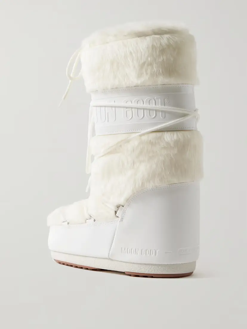 Moon Boot Icon Plush And Leather-like Snow Boots | Thumbnail 3 Moon Boot Icon Plush And Leather-like Snow Boots | Thumbnail 3