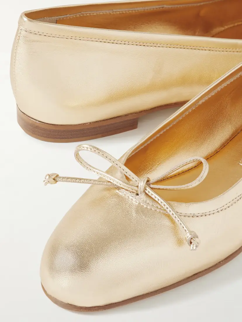 Manolo Blahnik Veralli Metallic Leather Ballet Flats | Thumbnail 4 Manolo Blahnik Veralli Metallic Leather Ballet Flats | Thumbnail 4