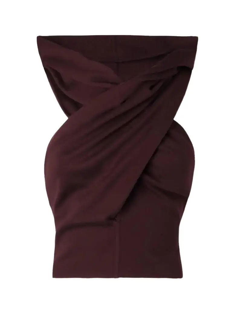 SAINT LAURENT Hooded Twisted Wool Top | Thumbnail 1 SAINT LAURENT Hooded Twisted Wool Top | Thumbnail 1