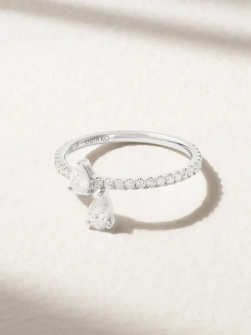 Anita Ko Princess 18-karat White Gold Diamond Ring | Image 1 Anita Ko Princess 18-karat White Gold Diamond Ring | Image 1