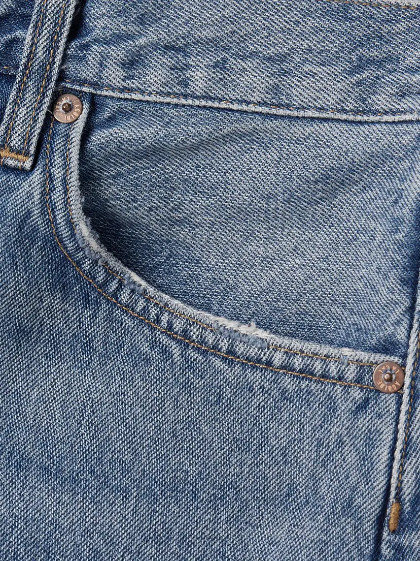 AGOLDE Parker Long Distressed Denim Shorts | Thumbnail 5