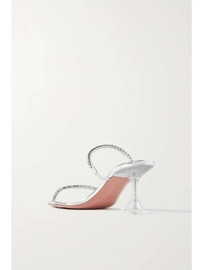 Amina Muaddi Gilda Crystal-embellished Pvc Mules | Thumbnail 3