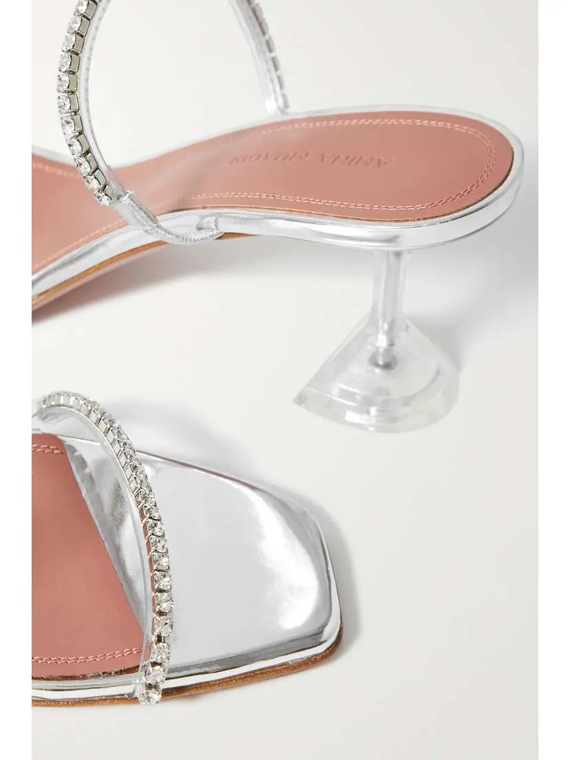 Amina Muaddi Gilda Crystal-embellished Pvc Mules | Thumbnail 4