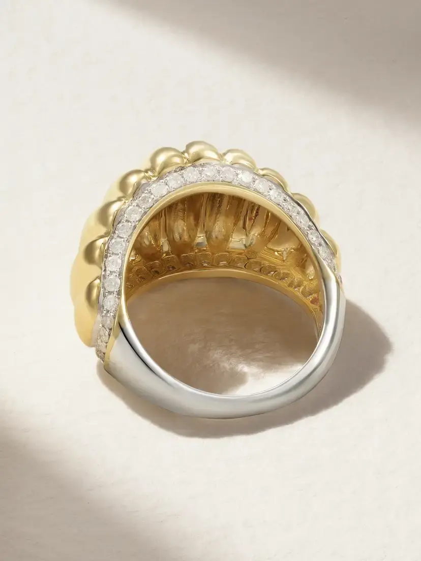 Yvonne Léon 9-karat White And Yellow Gold Diamond Ring | Thumbnail 3 Yvonne Léon 9-karat White And Yellow Gold Diamond Ring | Thumbnail 3