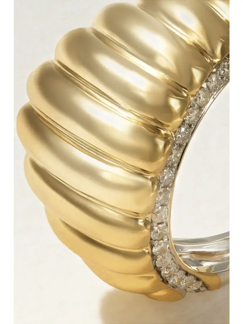 Yvonne Léon 9-karat White And Yellow Gold Diamond Ring | Thumbnail 4 Yvonne Léon 9-karat White And Yellow Gold Diamond Ring | Thumbnail 4