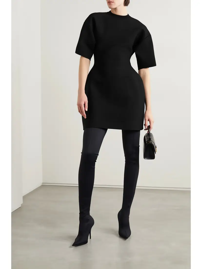 Balenciaga Hourglass Stretch-ponte Mini Dress | Thumbnail 2 Balenciaga Hourglass Stretch-ponte Mini Dress | Thumbnail 2