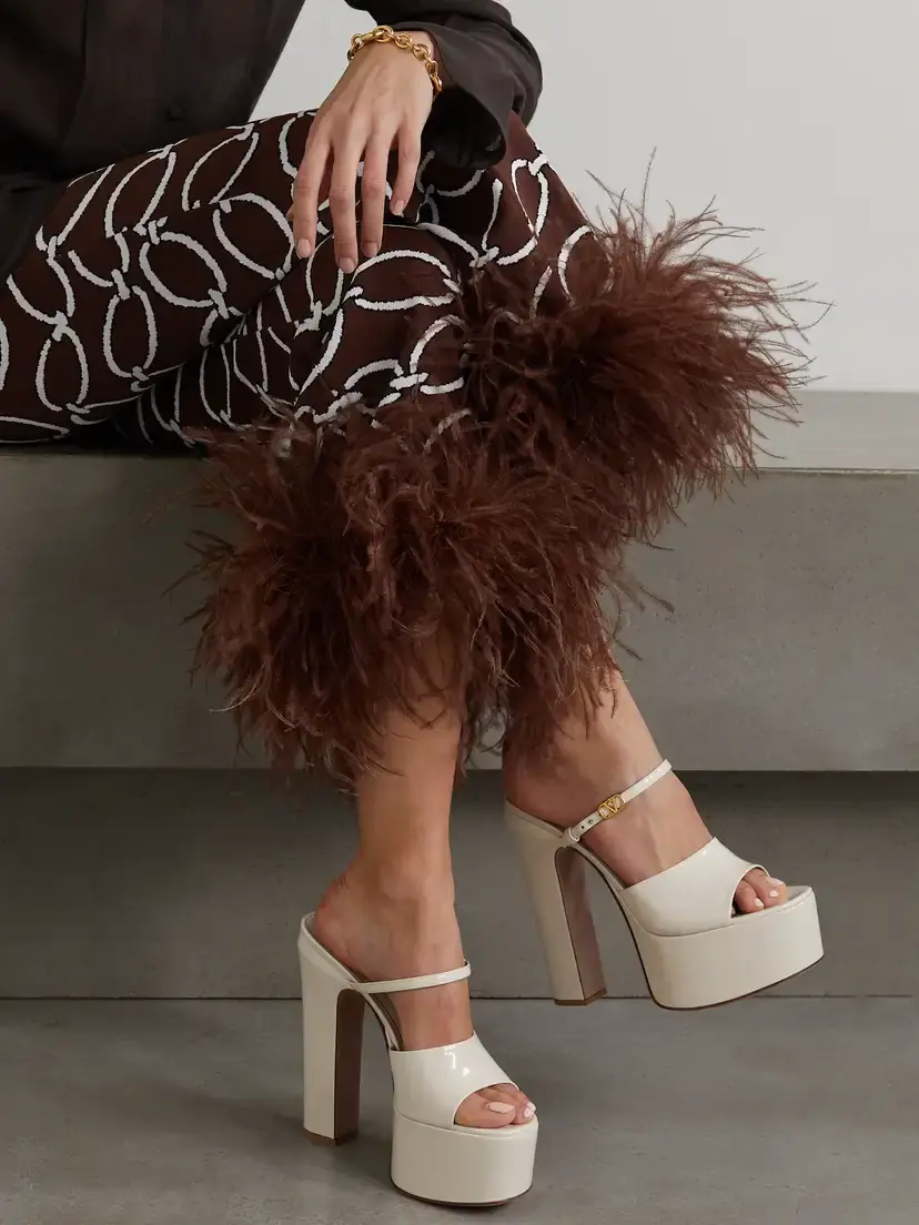 Valentino Garavani Tan-go 155 Patent-leather Platform Mules | Thumbnail 2
