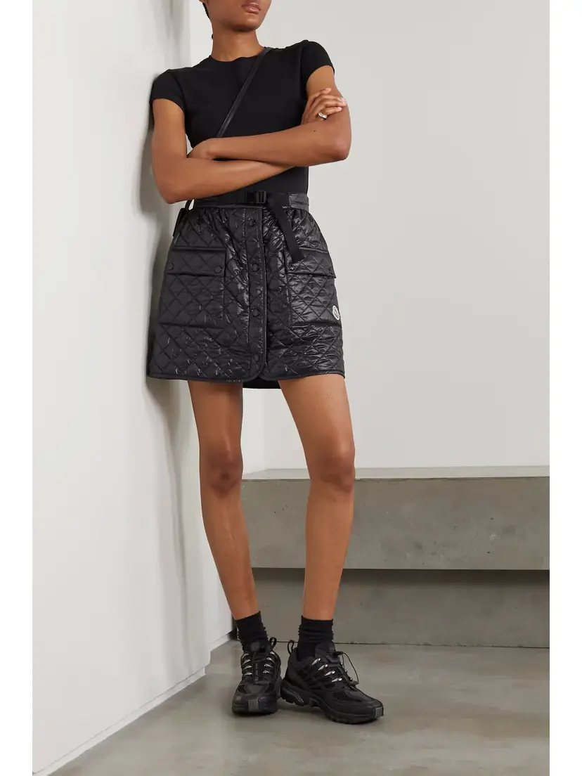 Moncler Quilted Padded Webbing-trimmed Shell Mini Skirt | Thumbnail 2