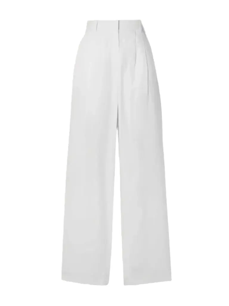 Bufus Pleated Cotton-poplin Straight-leg Pants