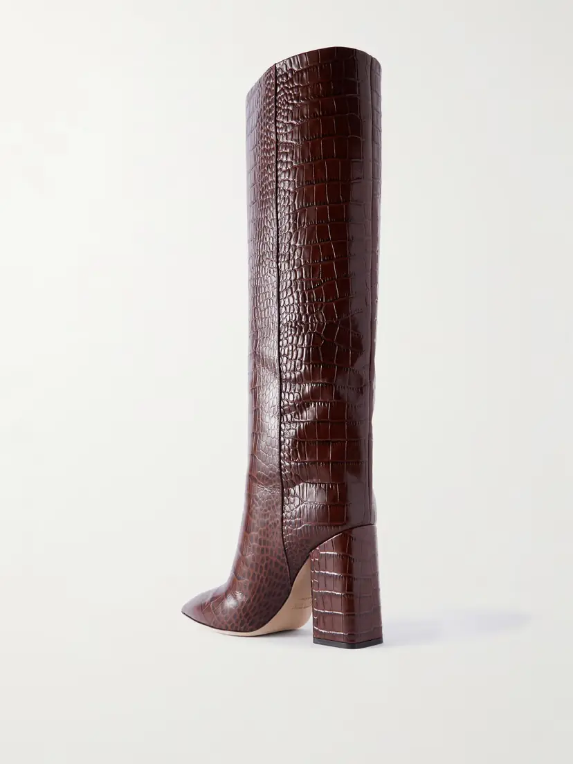 Paris Texas Anja Croc-effect Leather Knee Boots | Thumbnail 3