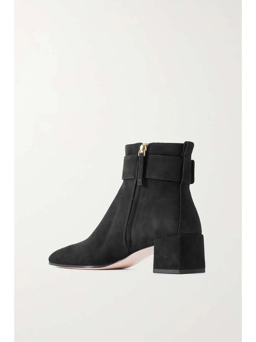 Roger Vivier So Vivier Buckled Suede Ankle Boots | Thumbnail 3 Roger Vivier So Vivier Buckled Suede Ankle Boots | Thumbnail 3