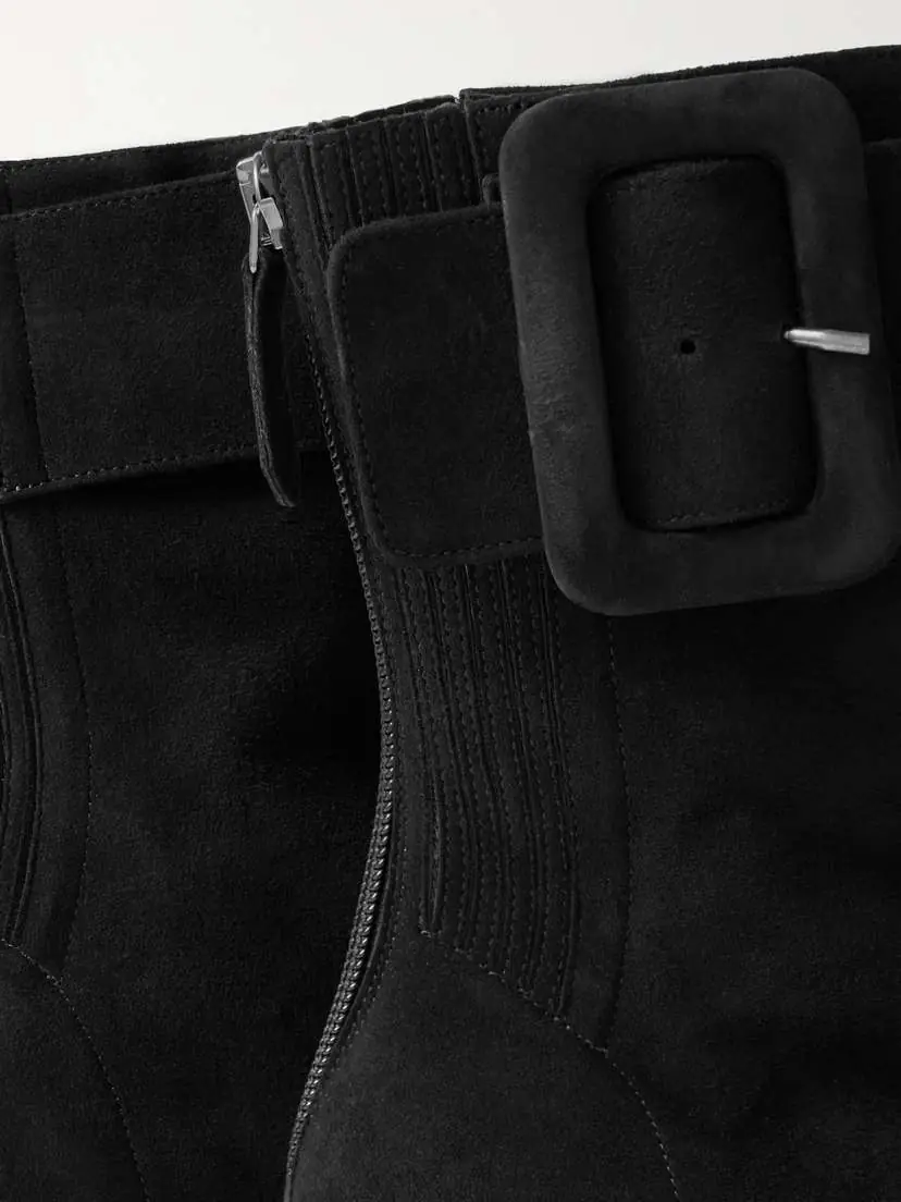 Aquazzura Saint Honoré 50 Buckled Suede Ankle Boots | Thumbnail 4 Aquazzura Saint Honoré 50 Buckled Suede Ankle Boots | Thumbnail 4